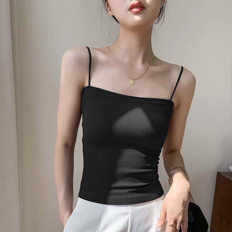 D.BLACK-Sling vest,Base layer top,Back - enhancing top