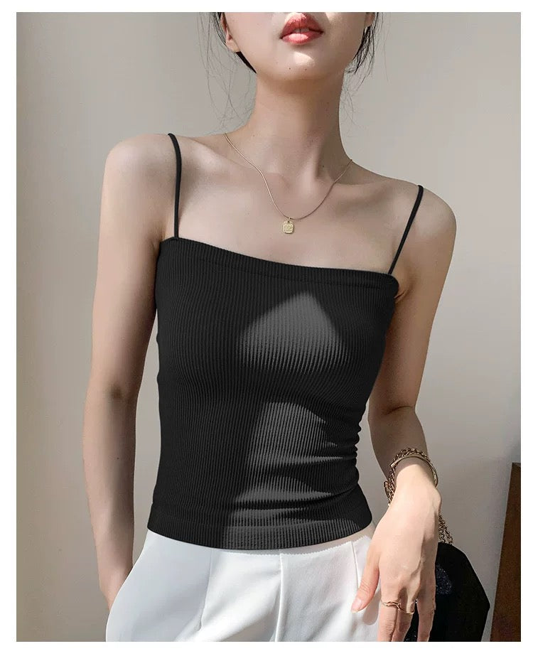 D.BLACK-Sling vest,Base layer top,Back - enhancing top