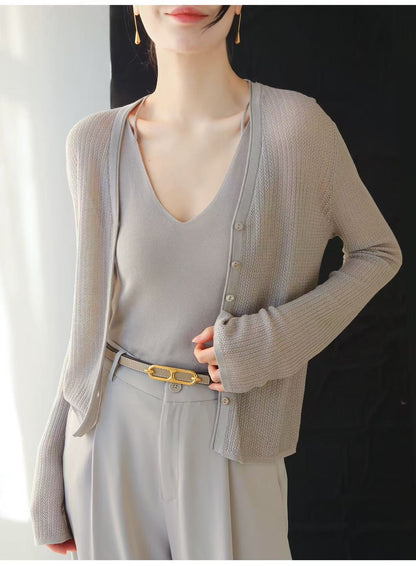 A.GREY-The elegant V - neck cross - back sling for women in spring 2025